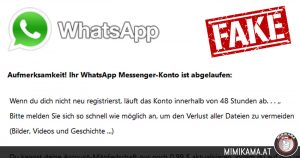 WhatsApp-Warnung: Fingierte E-Mail von WhatsApp in Umlauf
