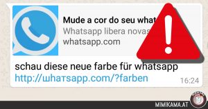 WhatsApp-Warnung: “Schau diese neue Farbe für WhatsApp”
