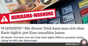 Faktencheck: 500€ täglich am Automaten ziehen OHNE EC-Karte!