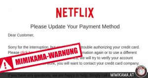 Gefälschte Netflix-Nachricht!