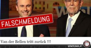Der Bundespräsident von Österreich (Alexander Van der Bellen) tritt nicht zurück!
