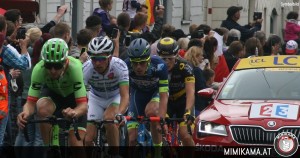 Nägel ausgestreut bei der Tour de France