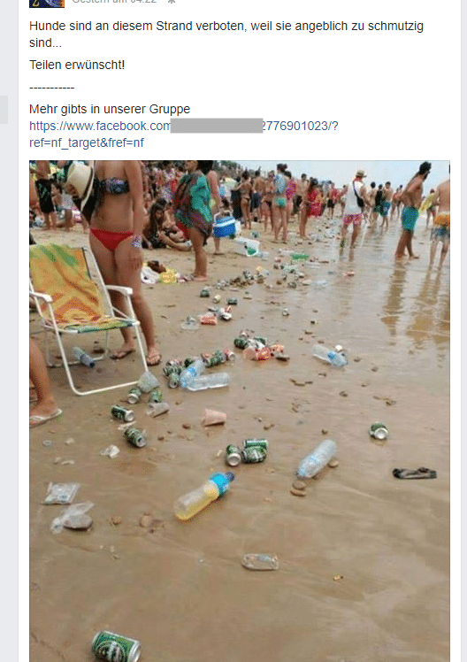 Hunde verboten! Sind Vierbeiner zu schmutzig für diesen Strand?
