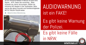 Audiodatei warnt vor HIV-Nadeln in NRW