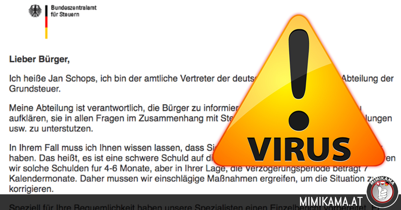 Fake! Diese Mail von der „deutschen Steuerbehörde” ist eine Fälschung