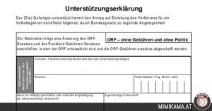 Die Petition gegen die GIS Gebühren in Österreich