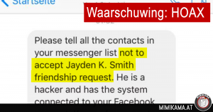 Waarschuwing voor hacker over Jayden K. Smith is een hoax