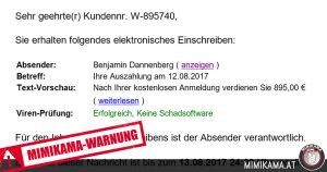 Warnung vor einem Einschreiben der E-Post