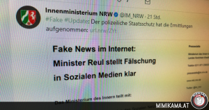 Keine Weisung des Innenministeriums NRW! Nachtrag: Minister Reul stellt Fälschung in Sozialen Medien klar