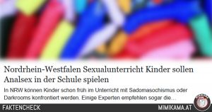 Sexualkunde in NRW?