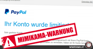 Warnung vor Fake-Mail „Ihr Konto wurde limitiert”