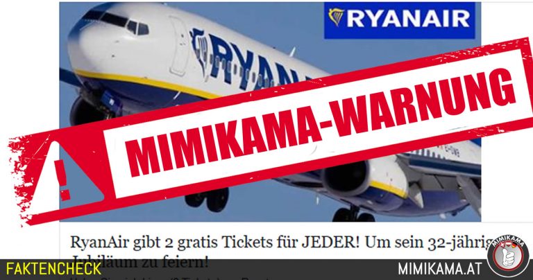 Warnung vor dem Ryanair-Ticket-Gewinnspiel auf Facebook