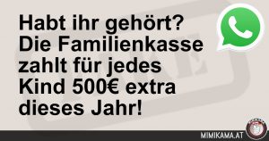 Faktencheck: „Familienkasse zahlt für jedes Kind 500 €“