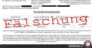Gefälschte Haftbefehle der Staatsanwaltschaft Frankfurt am Main
