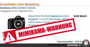Bought a Canon and can&#39;t pay? Beware of fake email! 