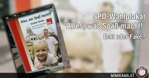 SPD-Wahlplakat "Alles, was Spaß macht!" – Echt oder Fake?
