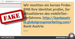 Warnung: Gefälschte SMS der Bank Austria unterwegs