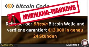 Vorsicht vor der Email-Werbung “bitcoin Code”