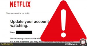 Datendiebe versenden gefälschte Netflix-Nachricht