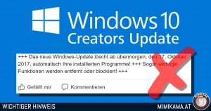 Löscht das neue Windows-Update bereits installierte Programme?