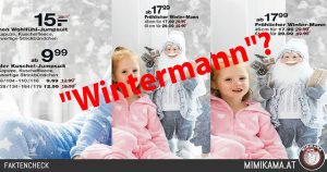 Der "Wintermann" im AWG-Katalog