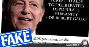 Der Arzt, der AIDS erschaffen hat: eine Fake-Story!