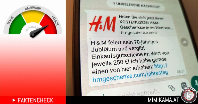 Wir warnen vor dieser “H&M” WhatsApp-Nachricht