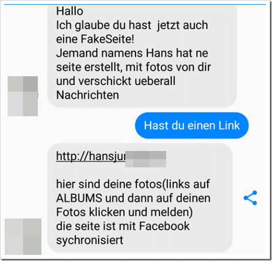 Facebook-Messenger Chatverlauf