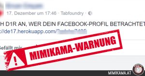 Facebook-Warnung: “Sieh dir an, wer dein Facebook-Profil betrachtet!”