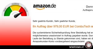 Achtung: Wenn ein Amazon- Auftrag über 979,00 EUR bei CombuTech storniert wurde!