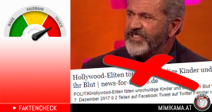 Fake! „Hollywood-Eliten töten unschuldige Kinder und trinken ihr Blut”