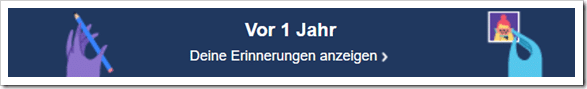Schreenshot der Facebook-Erinnerungsfunktion