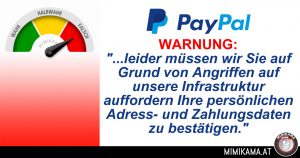 PayPal-Warnung: “Verifizierung Ihres Kontos notwendig”