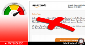 Dein täglich Spam: die „Amazon aktuelle Kundenmitteilung”