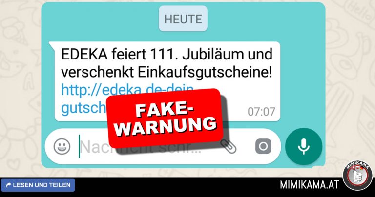 WhatsApp: Warnung vor dieser “EDEKA” Nachricht