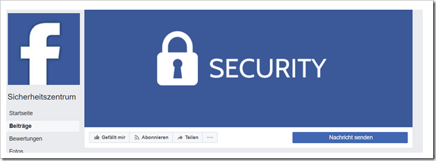 Screenshot der falschen Facebook Security Seite