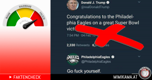 Die Antwort der Eagles auf Trumps Gratulation