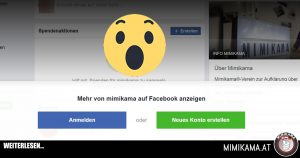Facebook: „Anmelden oder Neues Konto erstellen“