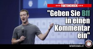 Facebook: „Geben Sie Bff in einen Kommentar ein…“
