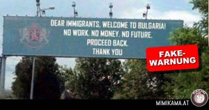 Bildmanipulation: “Liebe Immigranten, willkommen in Bulgarien”