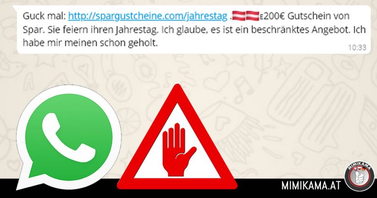 WhatsApp-Warnung: Spar-Gutschein lockt in eine Falle