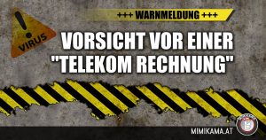 Vorsicht vor „Telekom Rechnung März 2018”