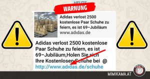 WhatsApp trap: Adidas and the free shoes