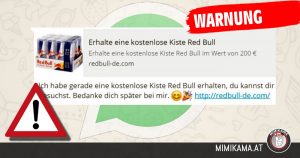 WhatsApp trap: Red Bull and the cans