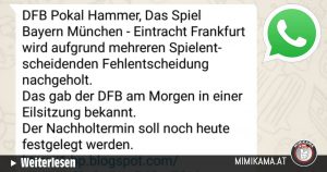 WhatsApp: Der DFB Pokal Hammer!