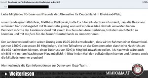 Nachgefragt: AfD Rheinland-Pfalz bezuschusst Demoteilnahme?