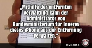 Privates iPhone unter Kontrolle des Innenministeriums