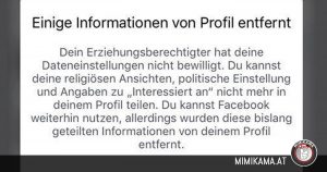 Facebook: „Einige Informationen von Profil entfernt”
