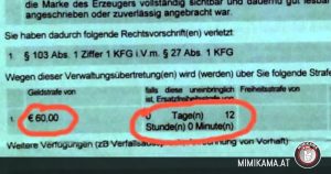 In Österreich muss die Fahrzeugmarke am Fahrzeug deutlich erkennbar sein!