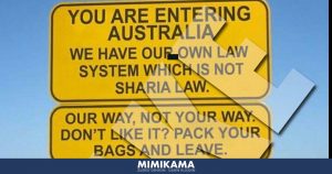 Sie betreten Australien … in unseren System gilt nicht das Sharia Recht … [Fake]